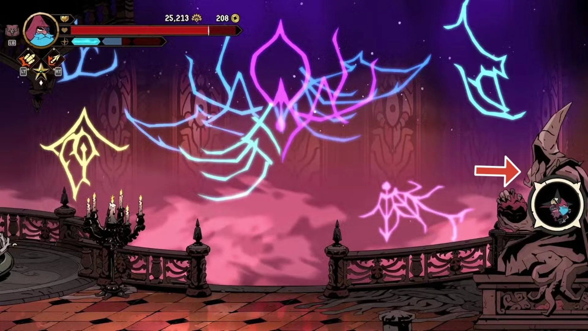 Đường bí mật sau tượng trong mansion dẫn tới Interloper và Ritual of Chaos