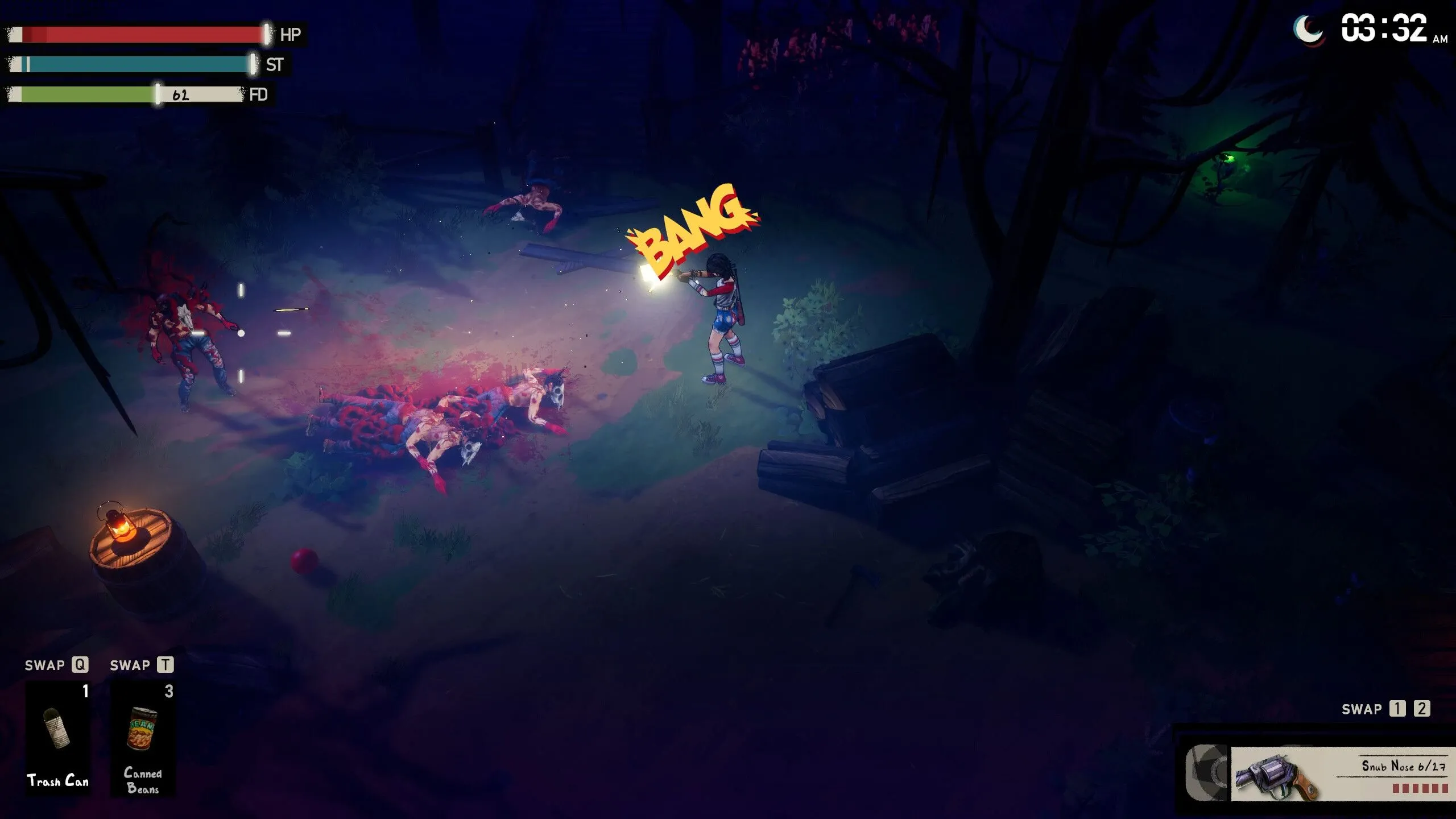 Giao diện chơi góc nhìn isometric, loot và crafting trong I Hate This Place