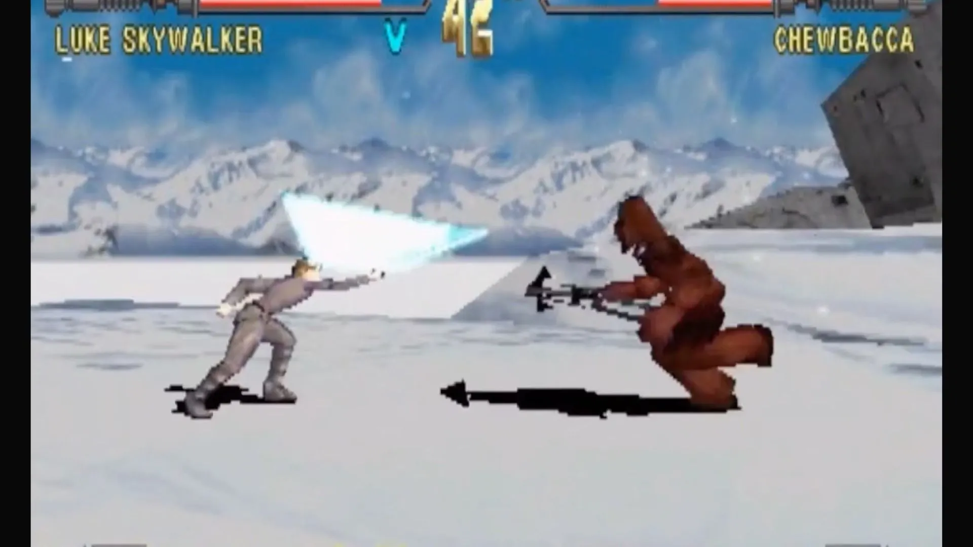 Hình Star Wars: Masters of Teras Kasi, combat chậm và input lag