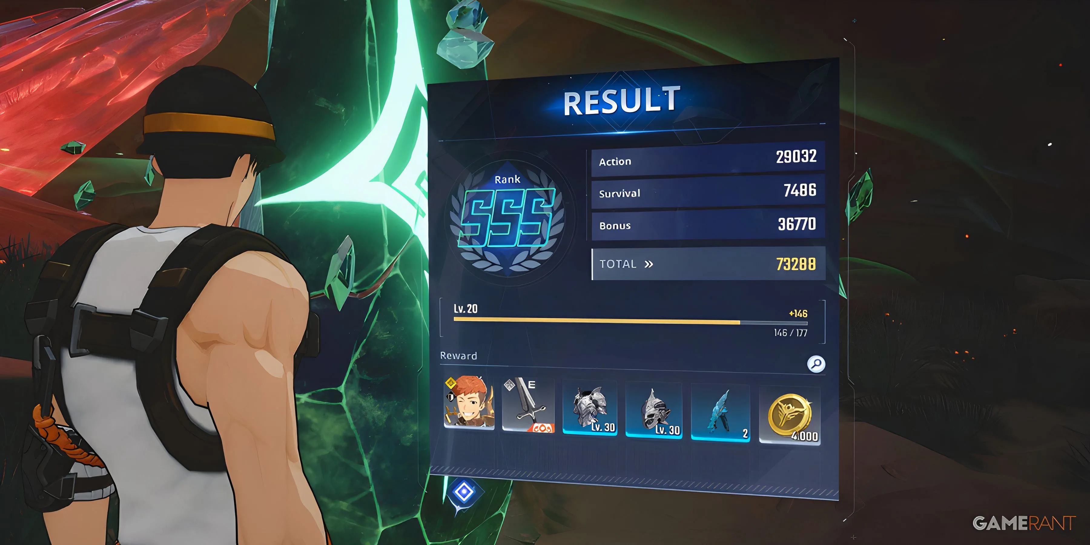 Kết quả nhiệm vụ và giao diện hệ thống nhiệm vụ trong game, thể hiện phần thưởng và progression
