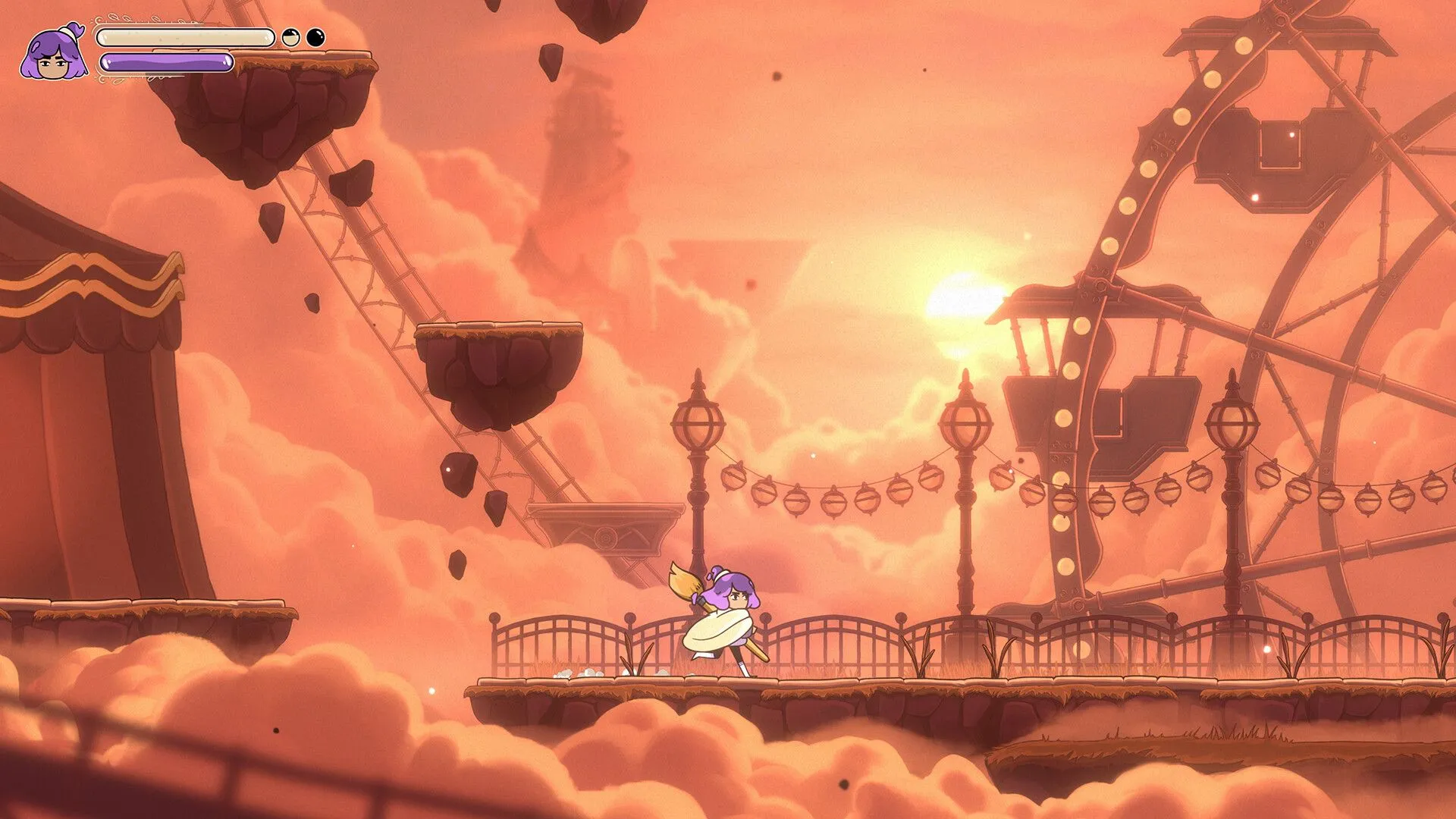 Không gian nghệ thuật Metroidvania, nhân vật Constance trong thế giới tranh