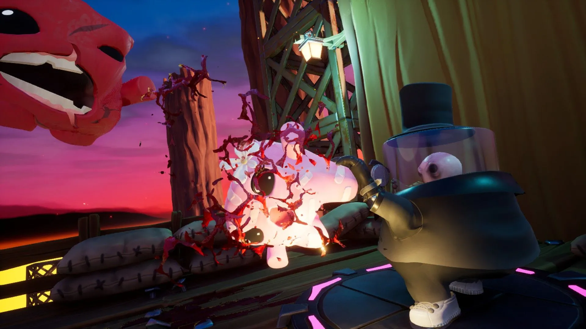 Meat Boy trong cảnh quay gameplay, cảm giác chính xác và công bằng trong từng pha platforming