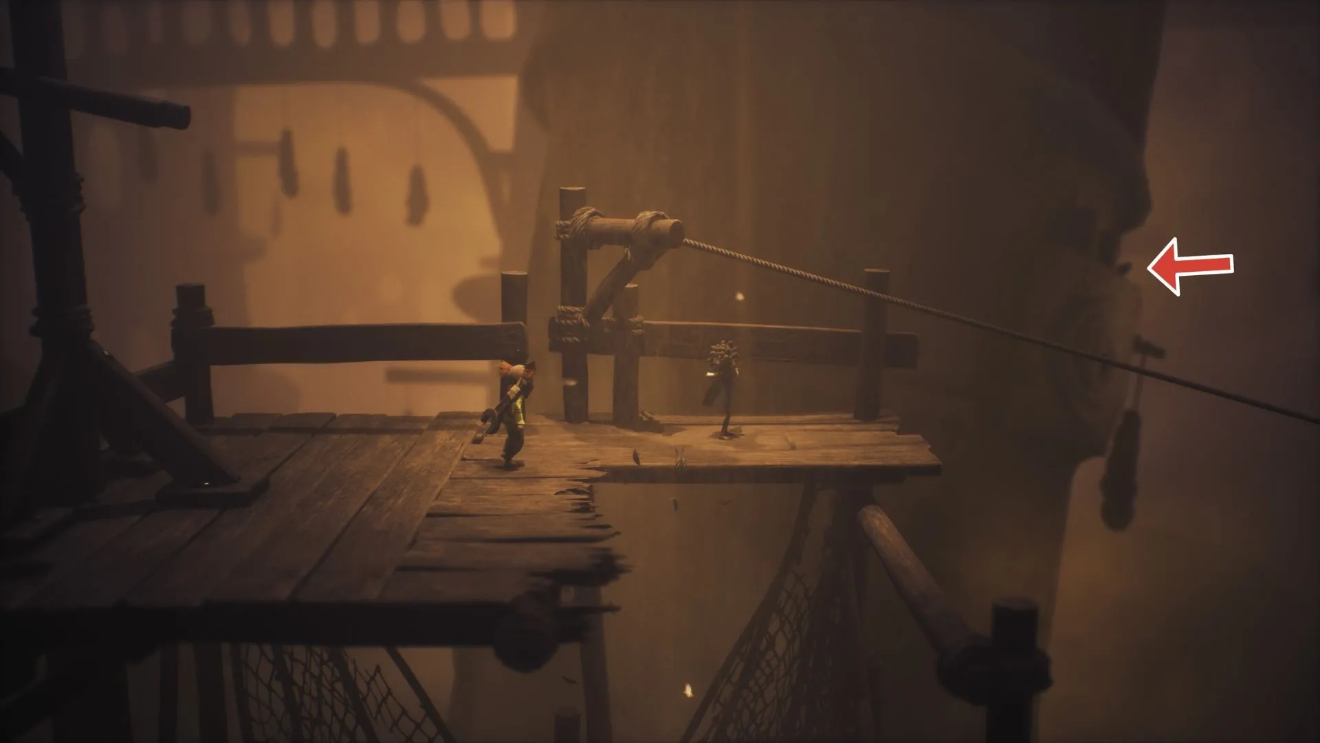 Mep toà nhà và vị trí quạ #6 sau khi dùng dù - Little Nightmares 3