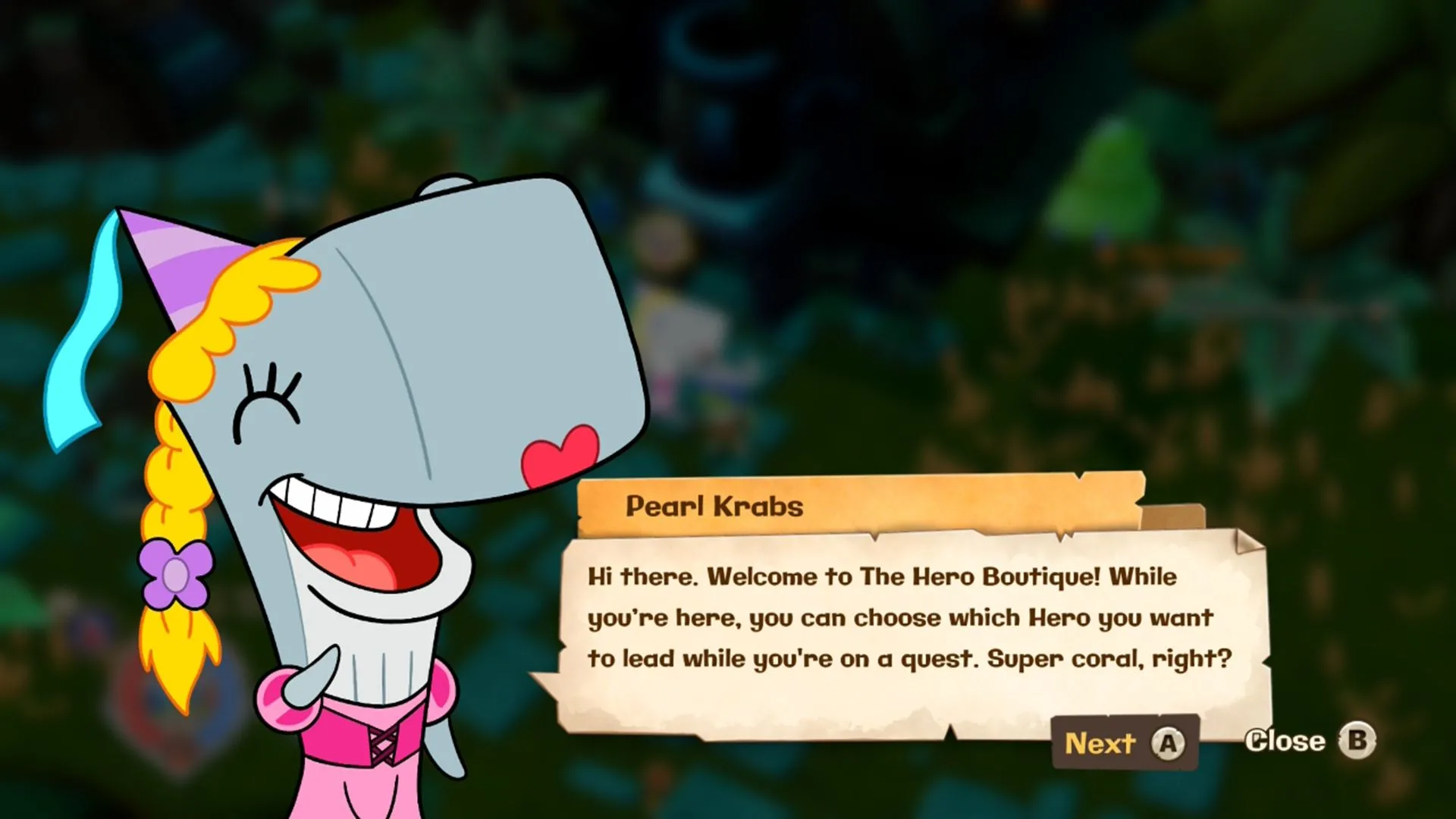 Pearl và NPC trong Tangle với phong cách Nickelodeon fantasy