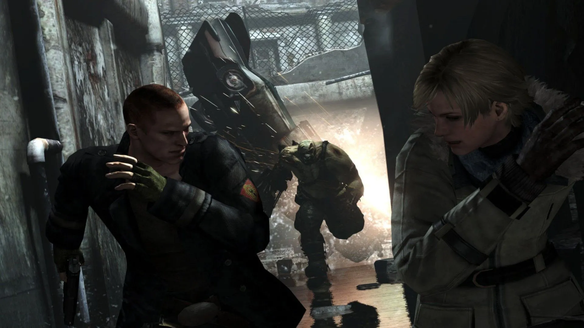 Resident Evil 6: screenshot nhấn mạnh pha hành động và combat mạnh mẽ, khác biệt với nỗi sợ nguyên bản của series