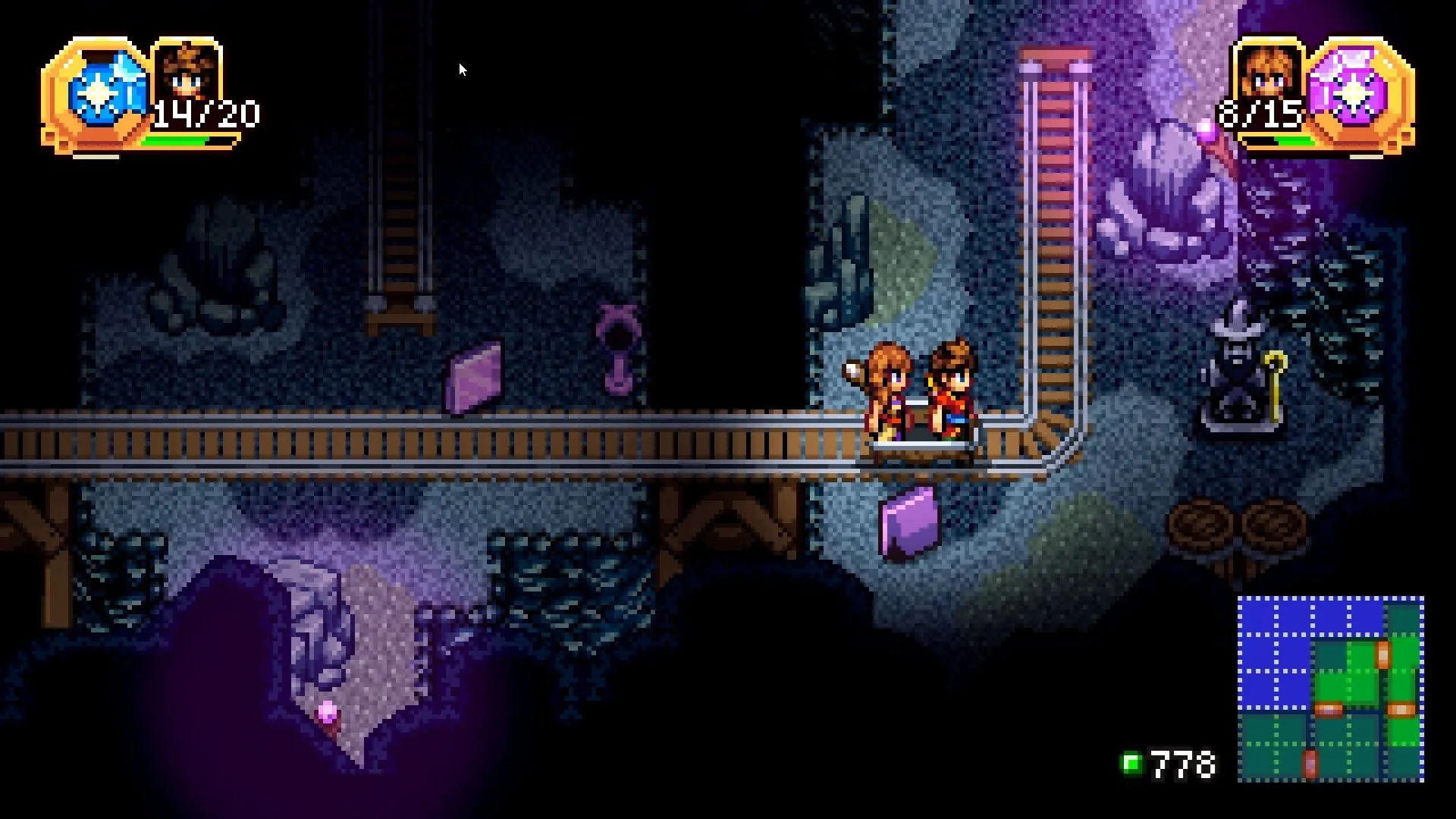 Rio và Reima trên xe mỏ, cảm giác phiêu lưu cổ điển và thiết kế dungeon rộng lớn