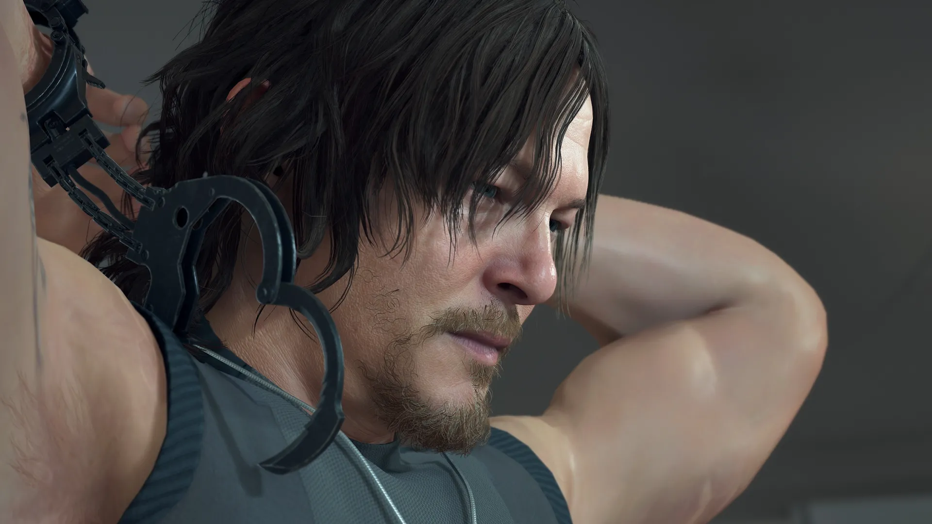 Sam Porter Bridges (Norman Reedus) cõng hàng trong Death Stranding: khung cảnh cô độc và kỳ ảo
