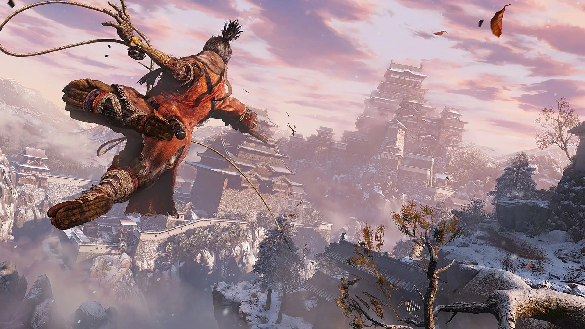 Sekiro: Shadows Die Twice cảnh chiến boss, nhấn mạnh cơ chế parry và posture