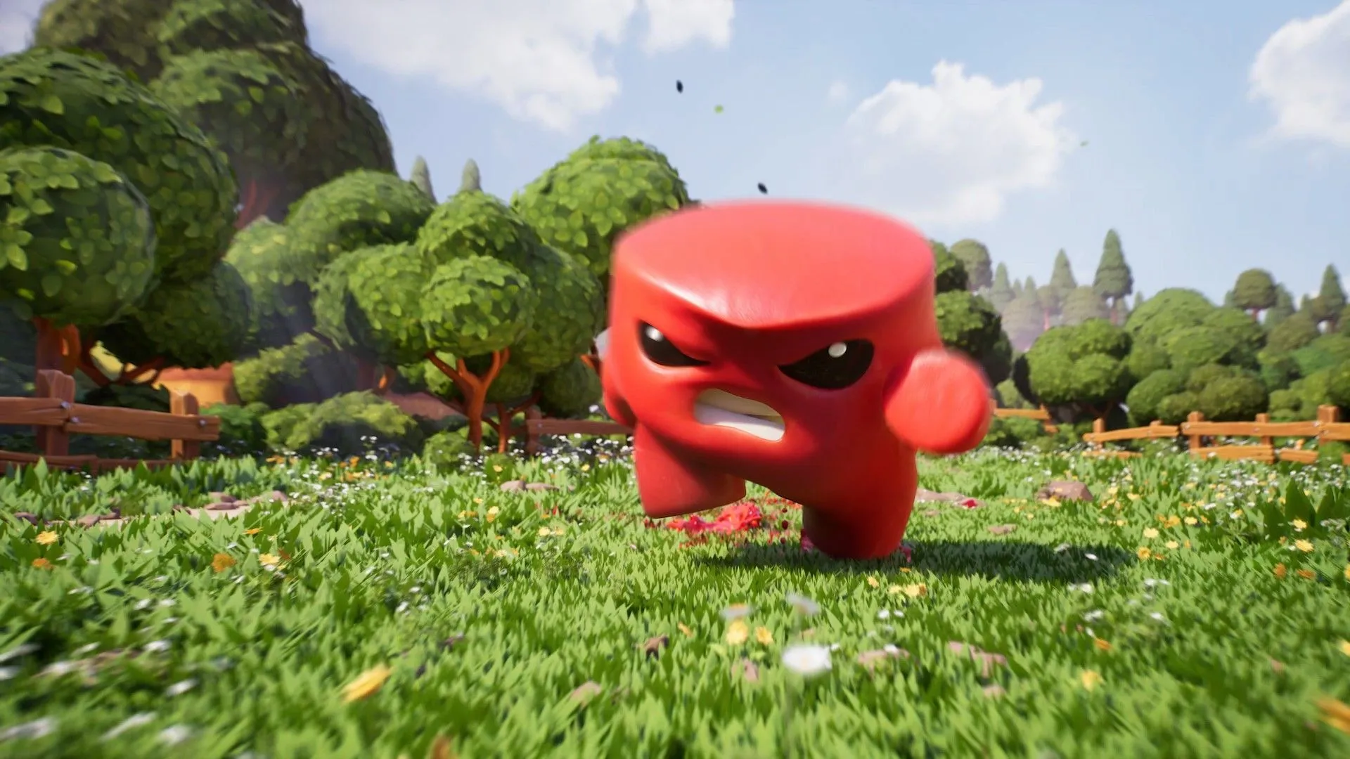 Super Meat Boy 3D góc nhìn isometric, trình bày bố cục màn chơi và hướng di chuyển của Meat Boy