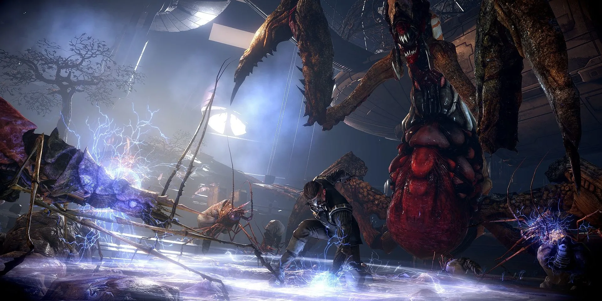 The Technomancer: nhân vật sử dụng năng lực điện tấn công quái vật trong môi trường sci‑fi