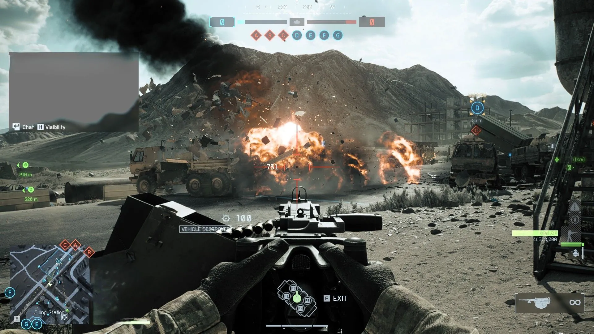 Xe 4x4 với .50 cal được tận dụng để spam bắn và thu EXP, mẹo farm EXP hiệu quả trong Battlefield 6